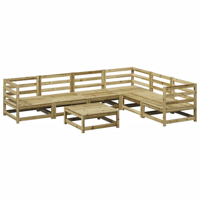 Set Divani da Giardino 7 pz in Legno Impregnato di Pino 3299466