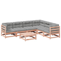 Set Divani Giardino 7 pz Cuscini Legno Massello Abete Douglas 3299469