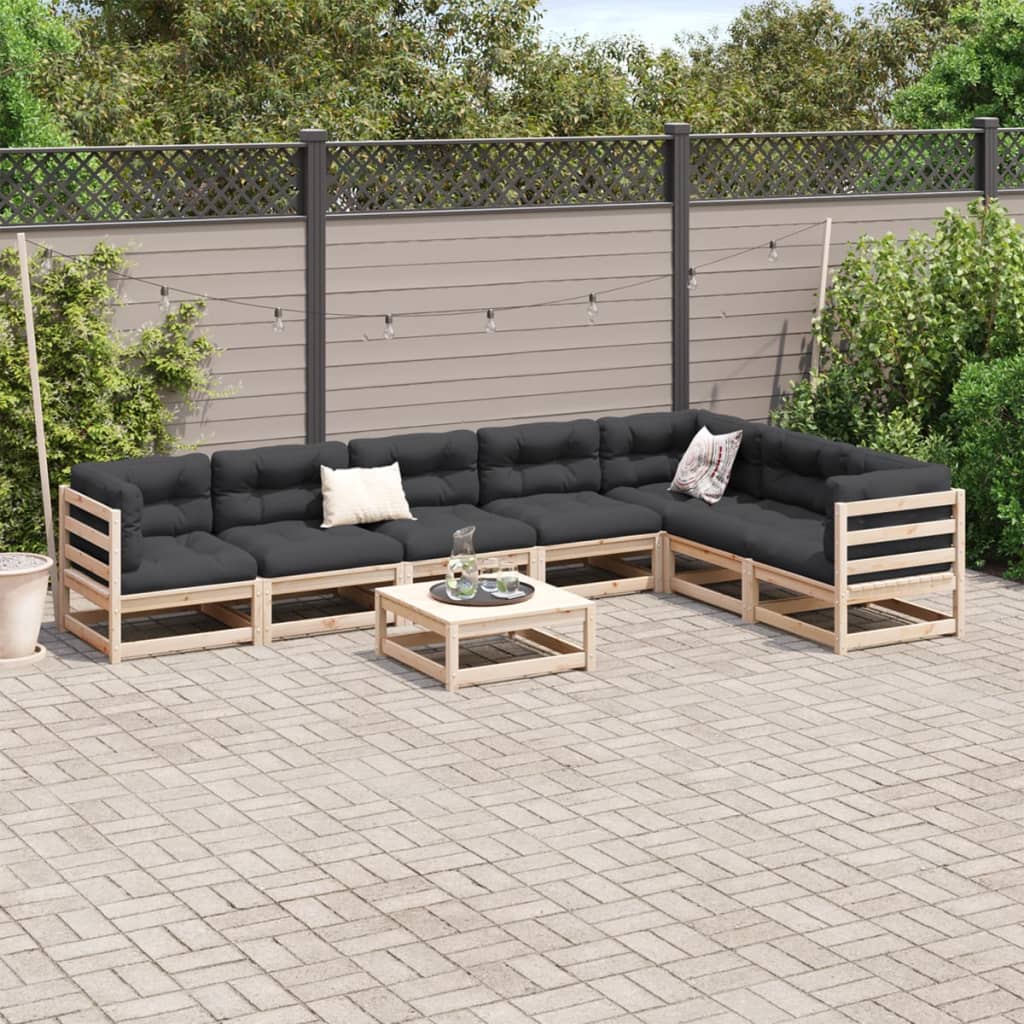 Set Divani da Giardino 8 pz in Legno Massello di Pino 3299474