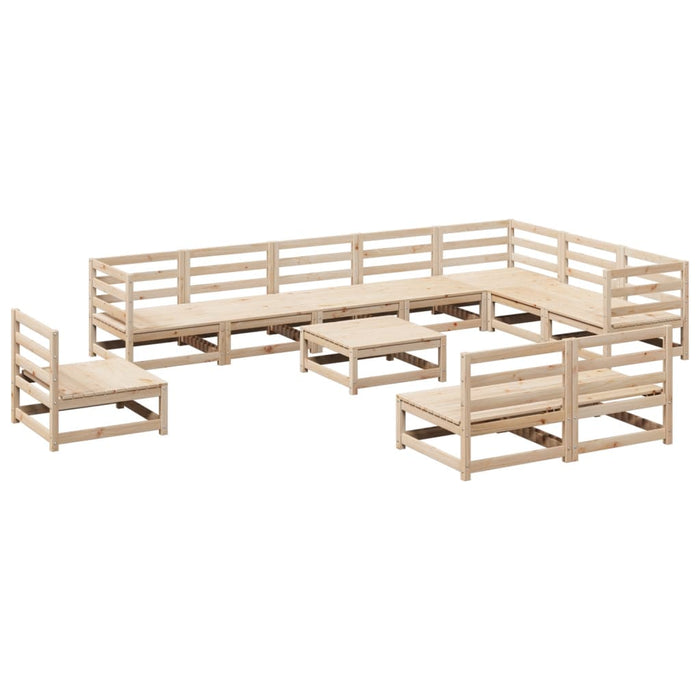 Set Divani da Giardino 11 pz in Legno Massello di Pino 3299485