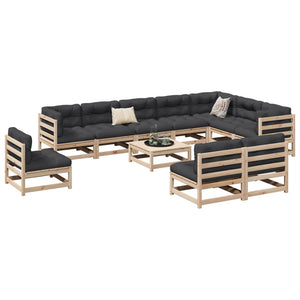 Set Divani da Giardino 11 pz in Legno Massello di Pino 3299485