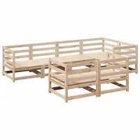 Set Divani da Giardino 7 pz in Legno Massello di Pino 3299489