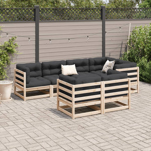 Set Divani da Giardino 7 pz in Legno Massello di Pino 3299489