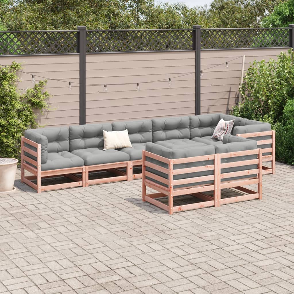 Set Divani da Giardino 8 pz in Legno Massello Abete Douglas 3299502