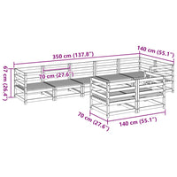 Set Divani da Giardino 8 pz in Legno Massello Abete Douglas 3299502