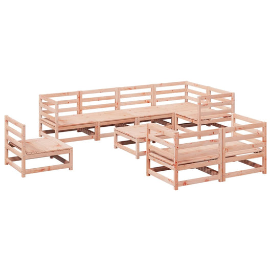 Set Divani da Giardino 9 pz in Legno Massello Abete Douglas 3299510