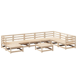 Set Divani da Giardino 9 pz in Legno Massello di Pino 3299581