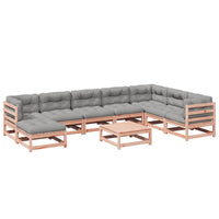 Set Divani Giardino 9 pz Cuscini Legno Massello Abete Douglas 3299587