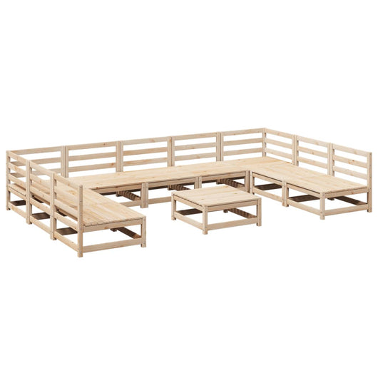 Set Divani da Giardino 10 pz in Legno Massello di Pino 3299592