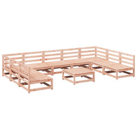 Set Divani da Giardino 10 pz in Legno Massello Abete Douglas 3299594