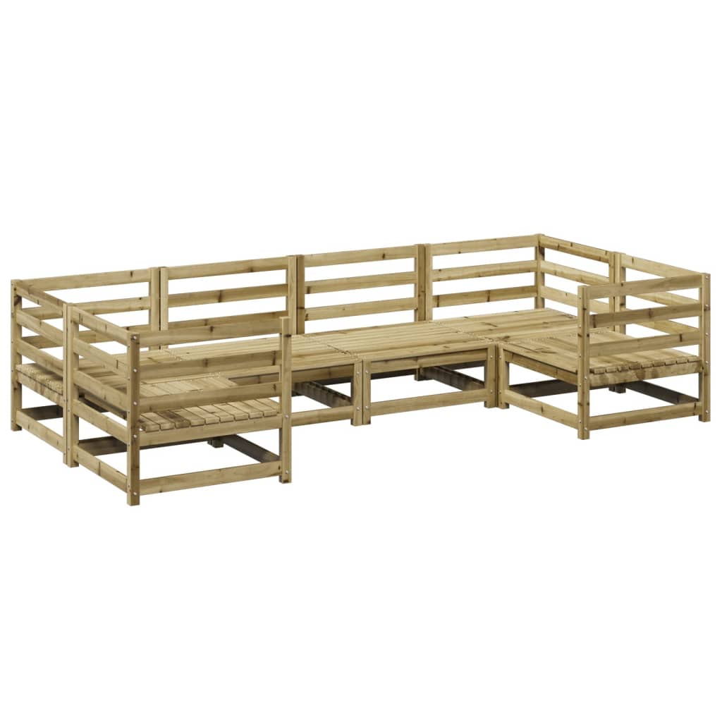 Set Divani da Giardino 6 pz in Legno Impregnato di Pino 3299606