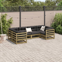 Set Divani da Giardino 6pz con Cuscini Legno Impregnato di Pino 3299610