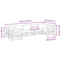 Set Divani da Giardino 7pz con Cuscini Legno Impregnato di Pino 3299621