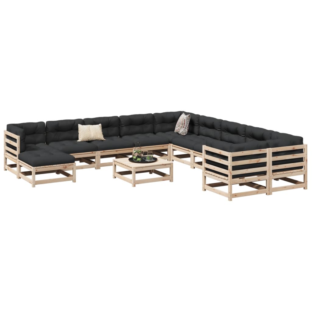 Set Divani da Giardino 12 pz in Legno Massello di Pino 3299651