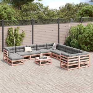 Set Divani da Giardino 12 pz in Legno Massello Abete Douglas 3299653