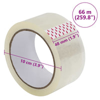 Nastro da Imballaggio 12pz Trasparente 48 mm x 66 m 4012386