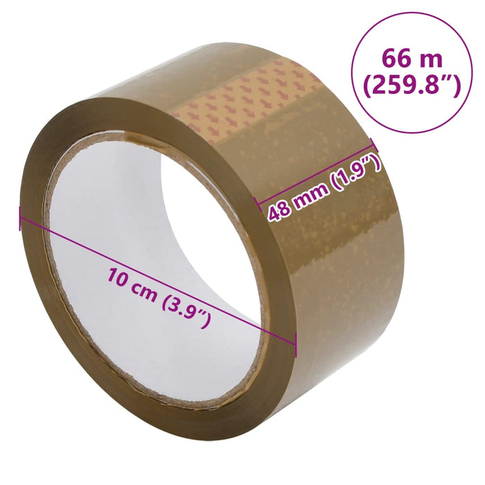 Nastro da Imballaggio 12pz Marrone 48 mm x 66 m 4012392