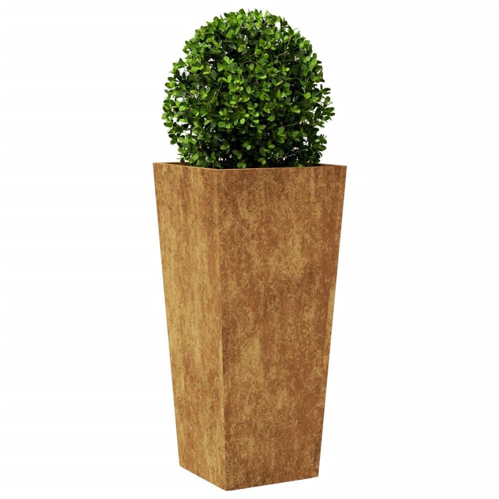 Fioriere da Giardino 2 pz 35x35x75 cm in Acciaio Corten 851093