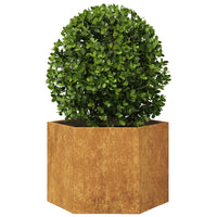 Fioriera da Giardino Esagono 69x60x45 cm in Acciaio Corten 851128