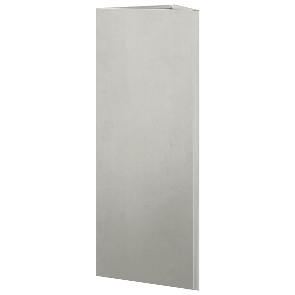 Fioriere da Giardino 2 pz Triangolari 35x35x75 cm Acciaio Inox 851152