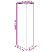 Fioriera da Giardino Triangolare 30x26x75 cm in Acciaio Zincato 851153