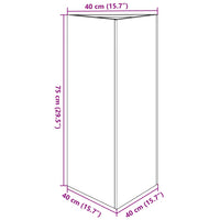 Fioriera da Giardino Triangolare 40x34,5x70 cm in Acciaio Inox 851165