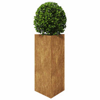 Fioriera da Giardino Triangolare 40x34,5x70 cm Acciaio Corten 851169