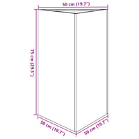 Fioriera da Giardino Antracite Triangolare 50x43x75 cm Acciaio 851175