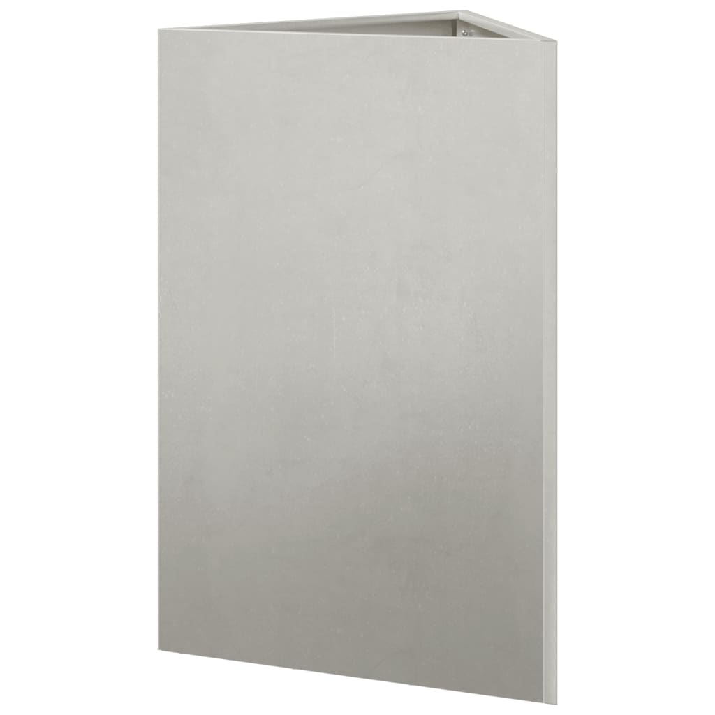 Fioriere da Giardino 2 pz Triangolari 50x43x75 cm Acciaio Inox 851180