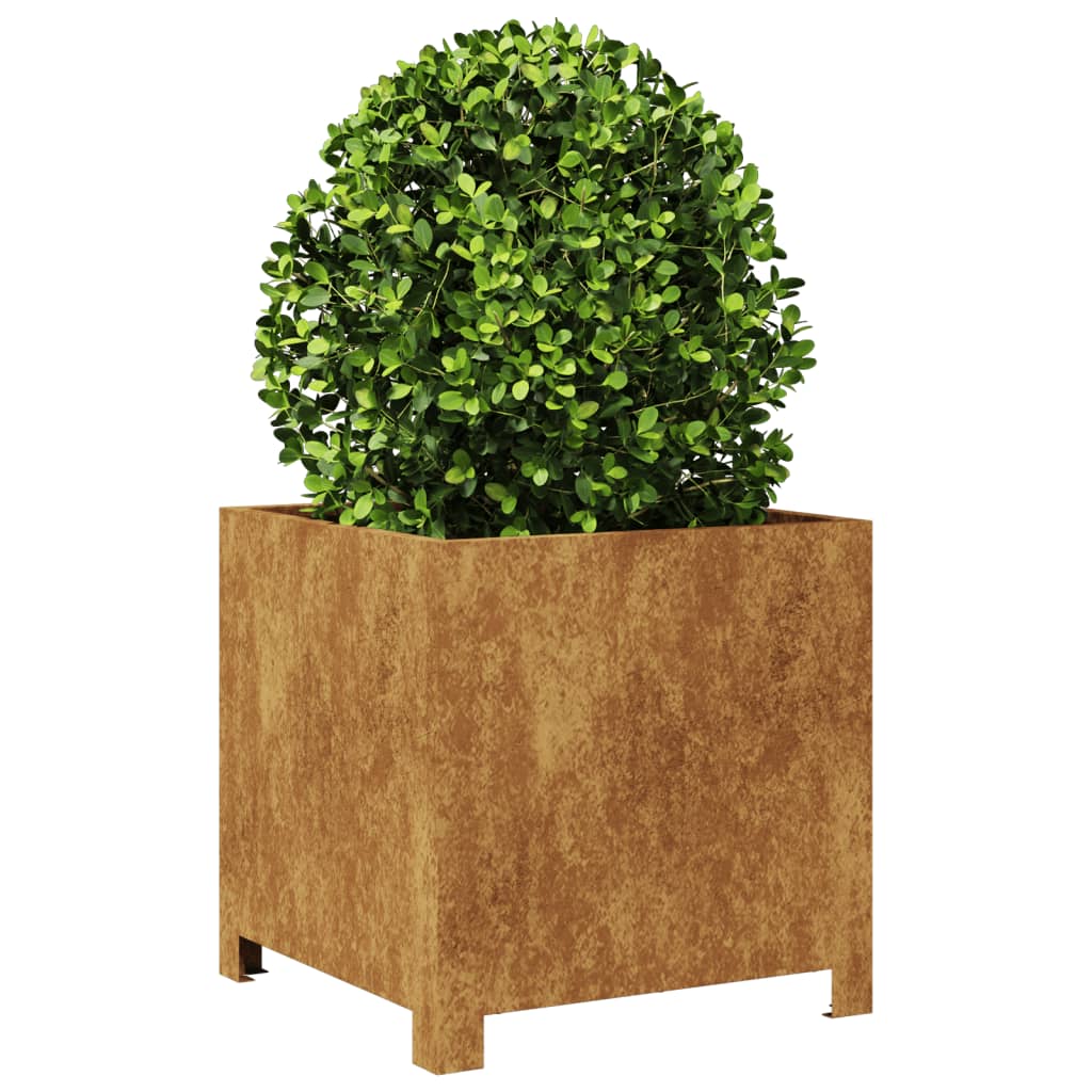 Fioriere da Giardino 2 pz 40x40x40 cm in Acciaio Corten 851212