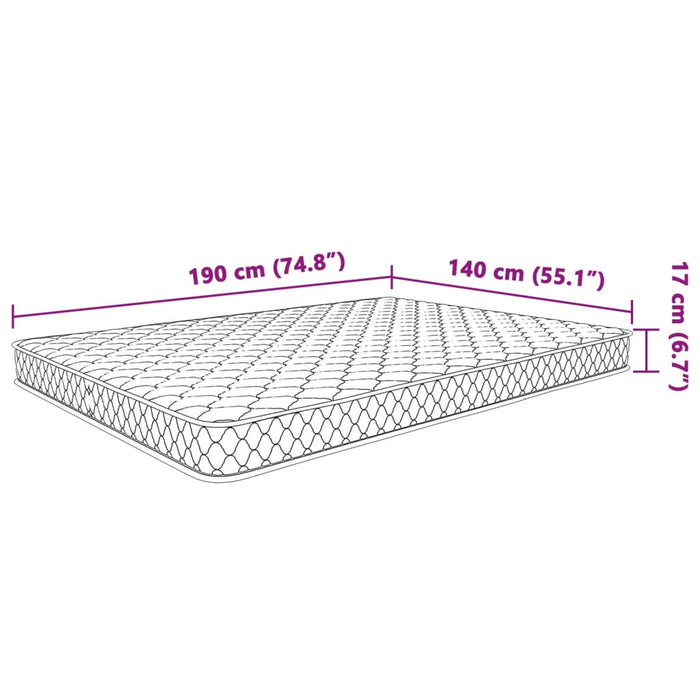 Materasso Viscoelastico Bianco 140x190x17 cm 4013420