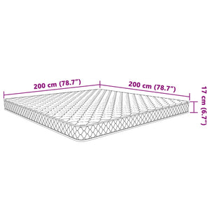 Materasso Viscoelastico Bianco 200x200x17 cm 4013421