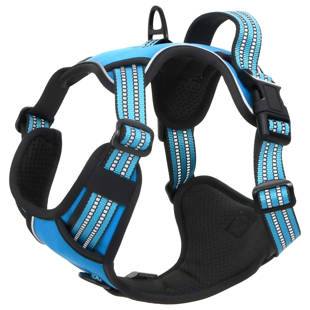 Pettorina per Cani con Strisce Riflettenti Regolabile Blu S 4013361