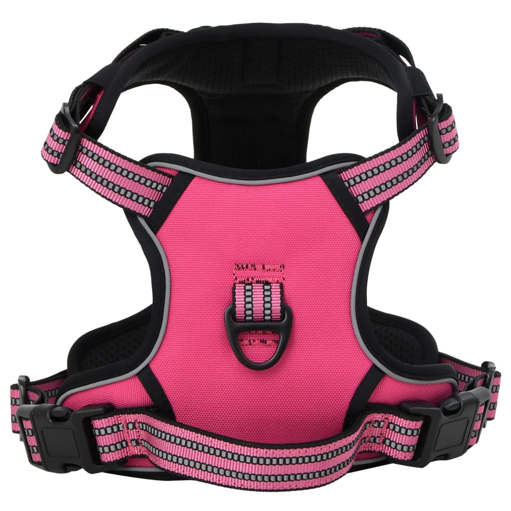 Pettorina per Cani con Strisce Riflettenti Regolabile Rosa S 4013364