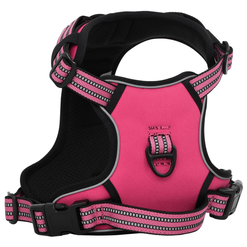 Pettorina per Cani con Strisce Riflettenti Regolabile Rosa S 4013364