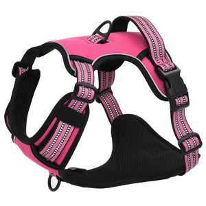 Pettorina per Cani con Strisce Riflettenti Regolabile Rosa S 4013364