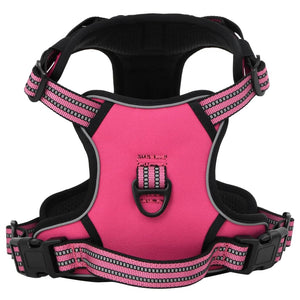 Pettorina per Cani con Strisce Riflettenti Regolabile Rosa M 4013369