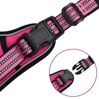 Pettorina per Cani con Strisce Riflettenti Regolabile Rosa L 4013374