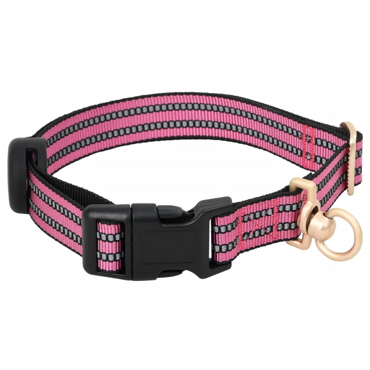 Pettorina per Cani con Guinzaglio e Collare Regolabile Rosa M 4013389