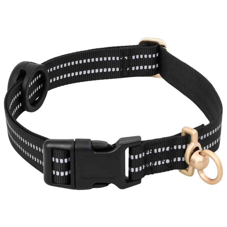 Pettorina per Cani con Guinzaglio e Collare Regolabile Nero XL 4013395