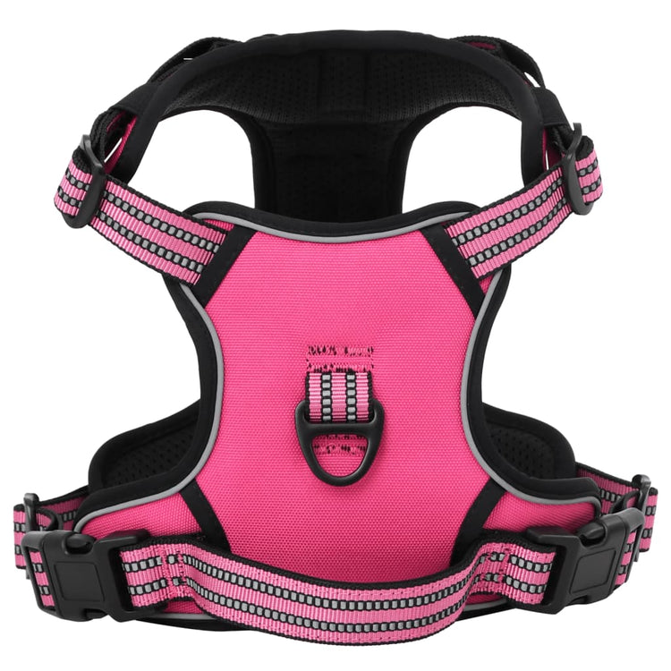 Pettorina per Cani con Guinzaglio e Collare Regolabile Rosa XL 4013399