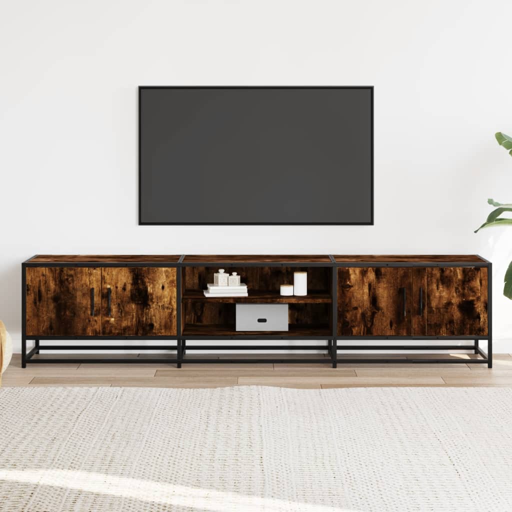 Mobile Porta TV Rovere Fumo 180x35x41 cm in Truciolato 3300777