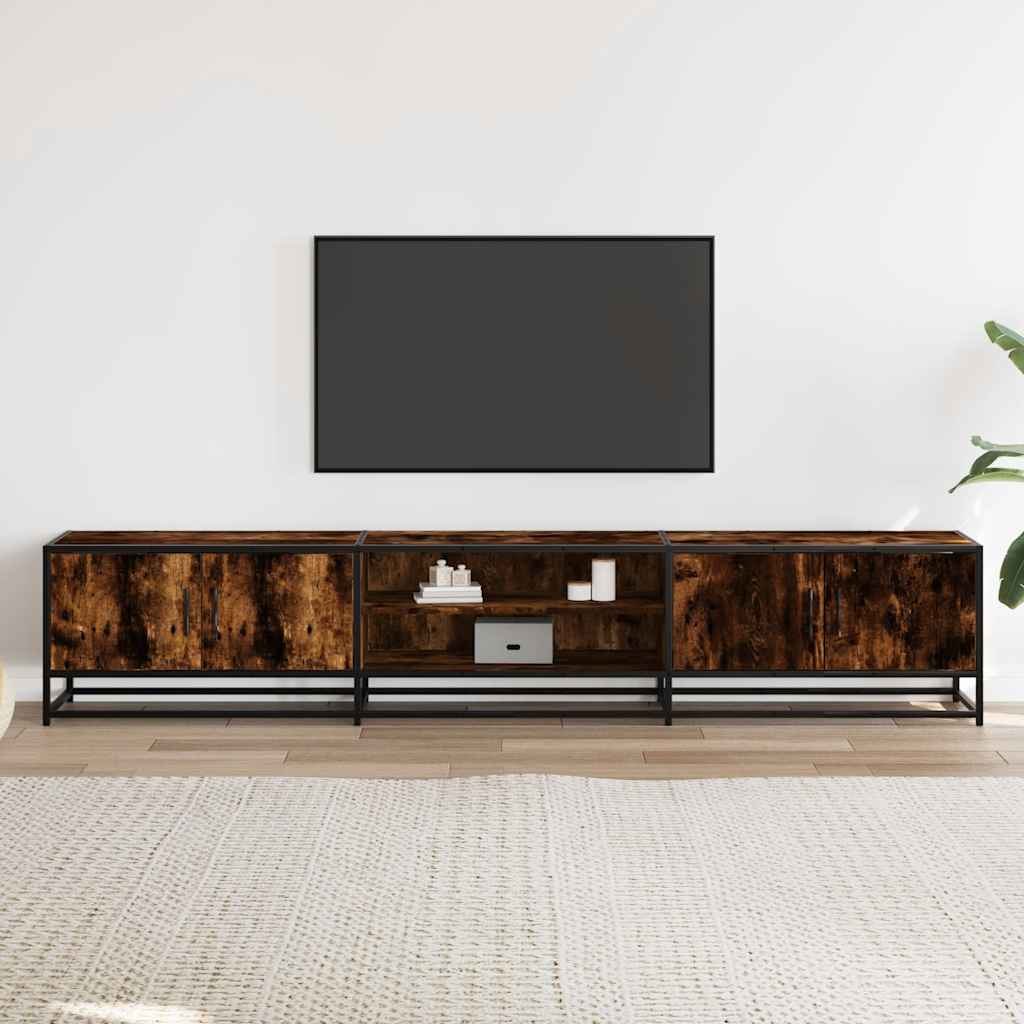 Mobile TV Rovere Fumo 210x35x41 cm in Truciolato 3300782