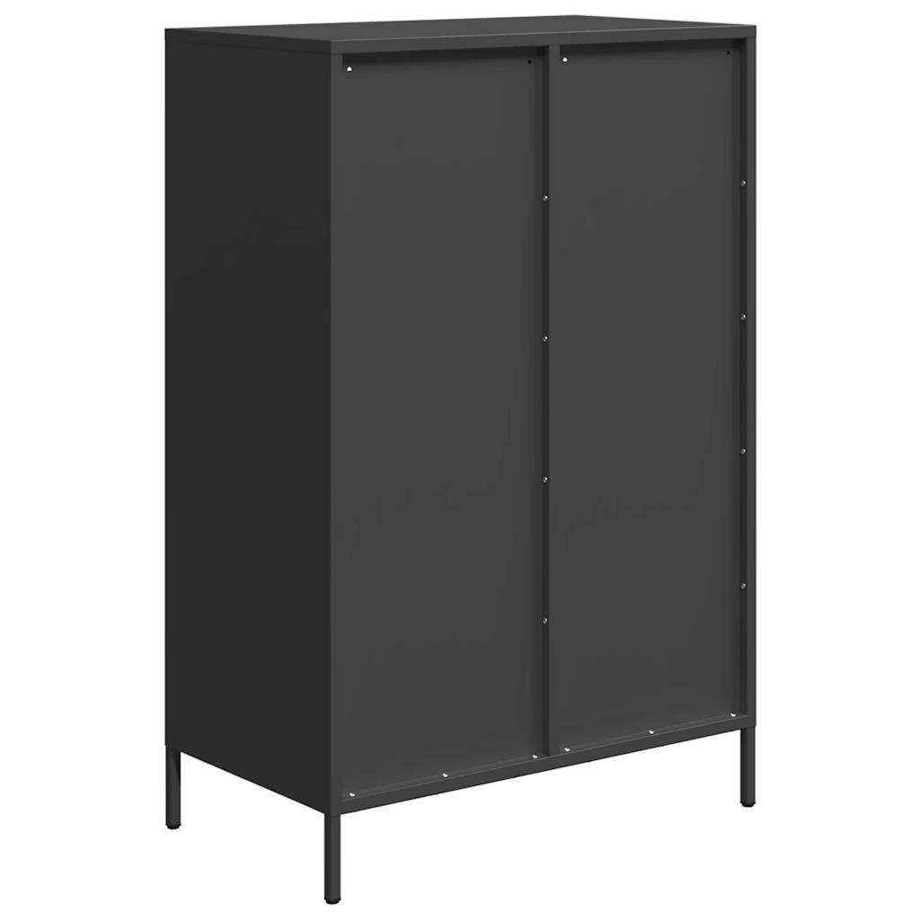 Credenza Nera 68x39x101,5 cm in Acciaio 851220