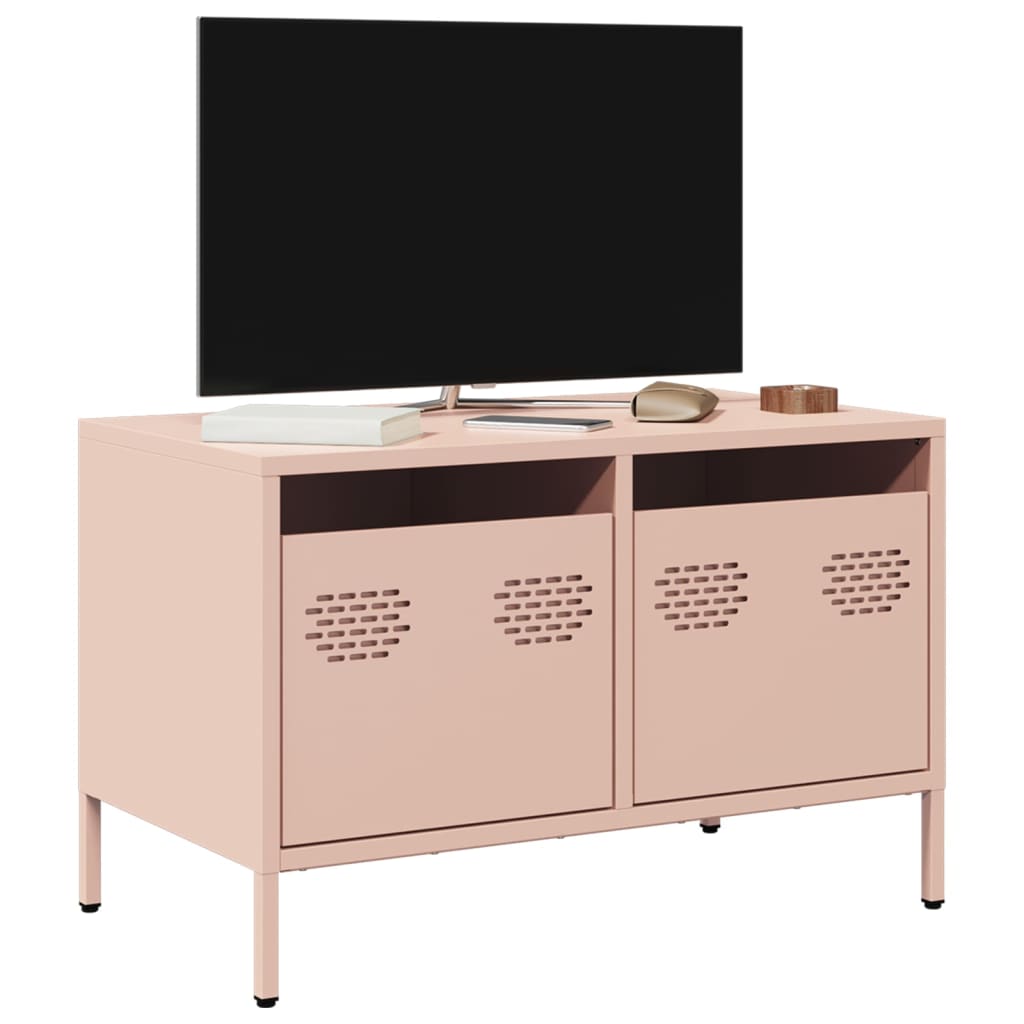 Mobile TV Rosa 68x39x43,5cm in Acciaio Laminato a Freddo 851233