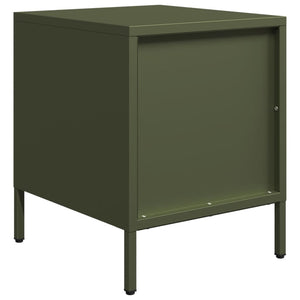 Comodini 2 pz Verde Oliva 35x39x43,5 cm in Acciaio 851253