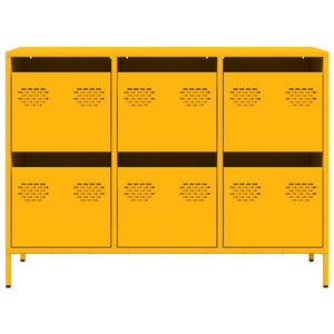 Credenza Giallo Senape 101,5x39x73,5 cm Acciaio Laminato Freddo 851265