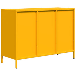 Credenza Giallo Senape 101,5x39x73,5 cm Acciaio Laminato Freddo 851265