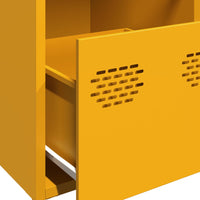 Credenza Giallo Senape 101,5x39x73,5 cm Acciaio Laminato Freddo 851265