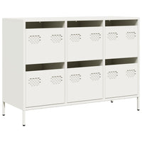 Credenza Bianca 101,5x39x73,5 cm in Acciaio Laminato a Freddo 851267